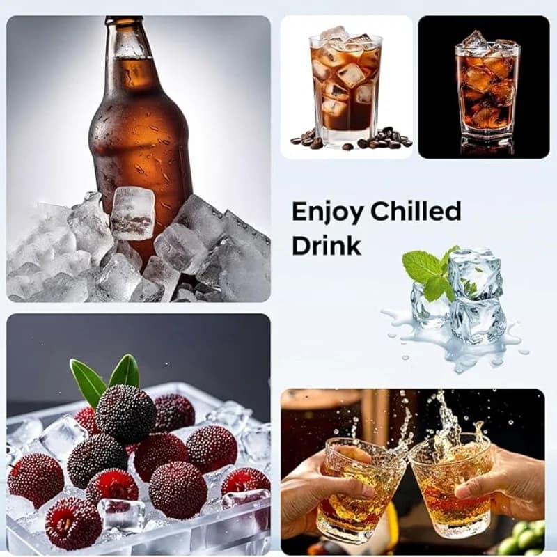 Kapaklı 24 Bölmeli Kare Buz Kalıbı