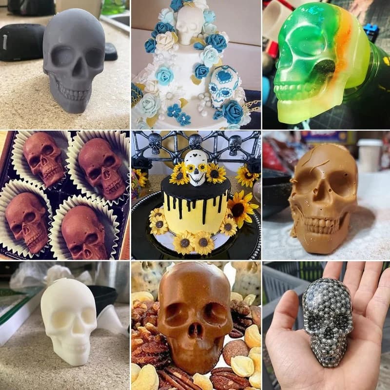 3D Kafatası Buz Topu Kalıbı