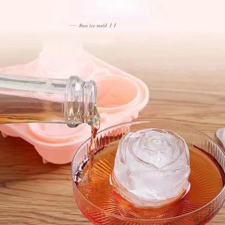 4 Gözlü Gül Buz Kalıbı